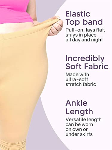 Image of Ladies Cotton Legging | Buttery Soft Stretchy Fit | Churidar Length | Leggings for Women and Girls | Small - 3XL Plus