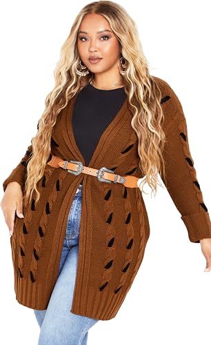 Women's Cardigan-Lacey Cable