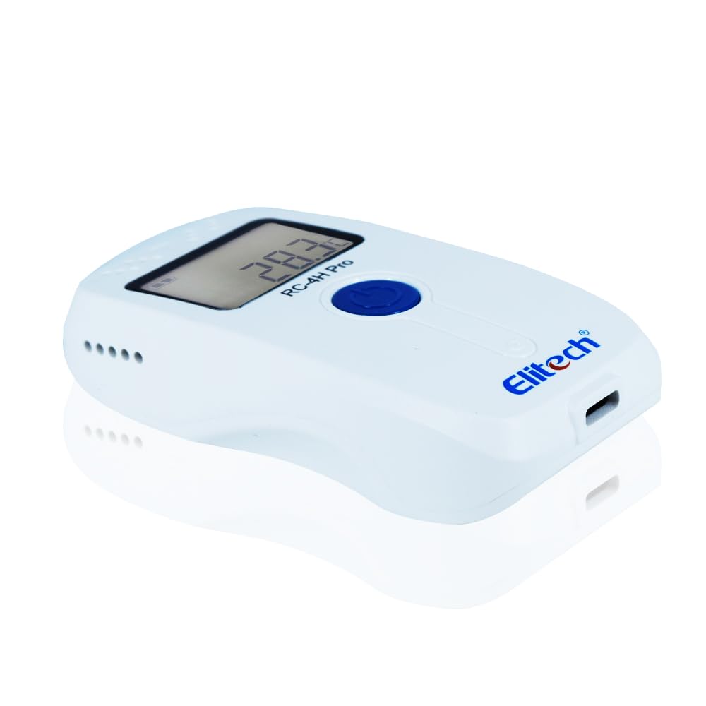 Elitech RC-4H Pro High-Performance Multi-Use Temperature & Humidity Data Logger | Thermal Mapping/Area Mapping (Range: −30ºC to +60ºC) for Laboratories, Cold Storage & Breeding Industry