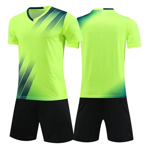 Keyck Maillot de Foot Enfant, Ensemble Vêtements Garçon Basket Jersey Set Gym Shorts et T-Shirt, Respirant Entrainement Football Tenue de Sport Survêtement pour...