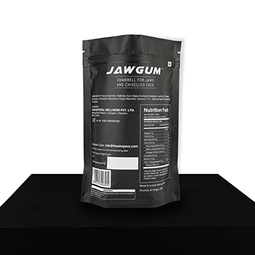 Image of JAWGUM 8g each Chewing Gum for Double Chin Reduction, Chiselled Sharp Jawline, Reduce Face Fat Exercise for Muscle of Jaw & Toned Face, 30 pack