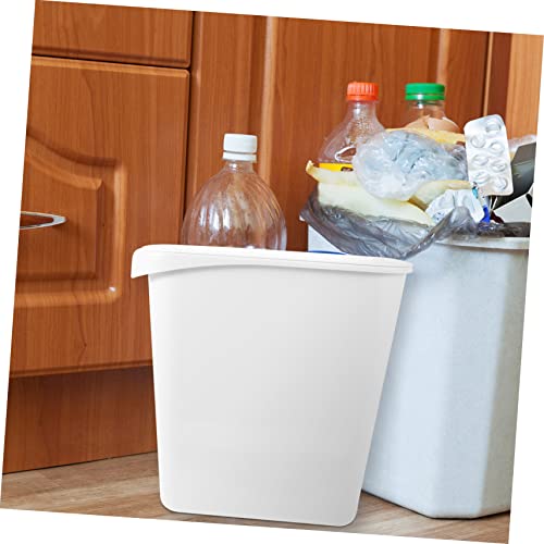 Cabilock Caneca de Basura Rectangular Blanca Moderna miniatura 2