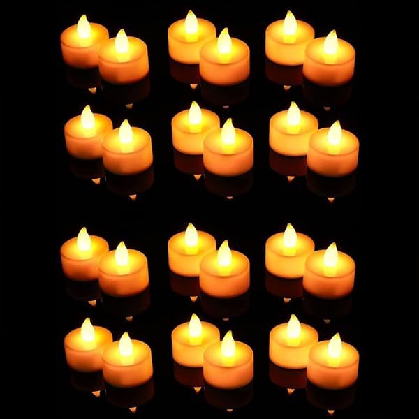 VERVENIX LED Tea Light Candles (Pack of 24) – Battery-Operated Flameless & Smokeless Decorative Lights for Festive Diwali Pooja and Christmas Decorations (B0DBVQWDL2) Amazon Price History, Amazon Price Tracker