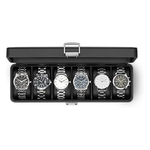 Vlando 6-Slot Lockable Watch Case Cover
