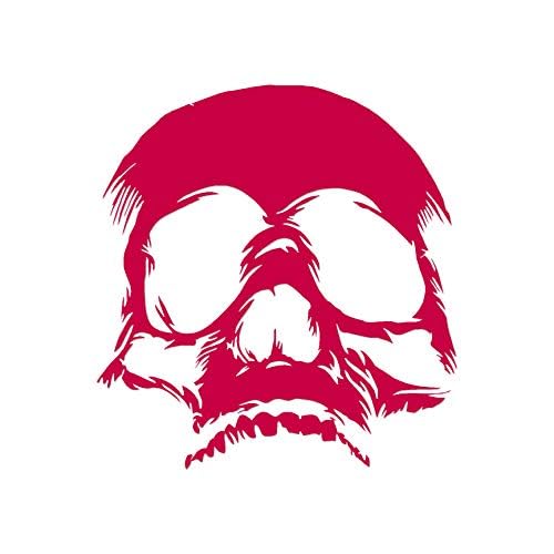 Image of Skull Bones Skeleton - Vinyl Decal Sticker - 3.75 inch x 4 inch - Red