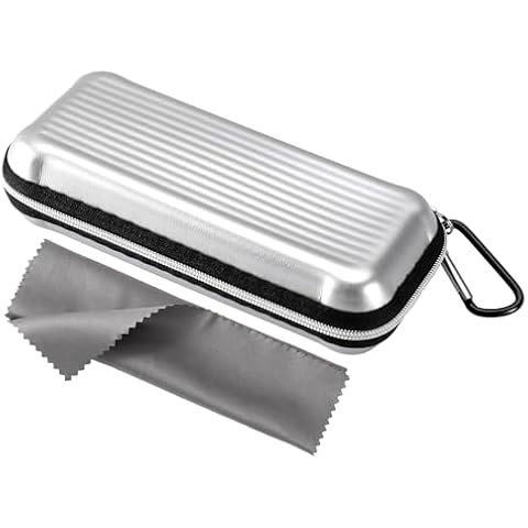 Vemiss Zipper Glasses Case, Semi EVA Hard Shell Portable for Eyeglasses Sunglasses Cover