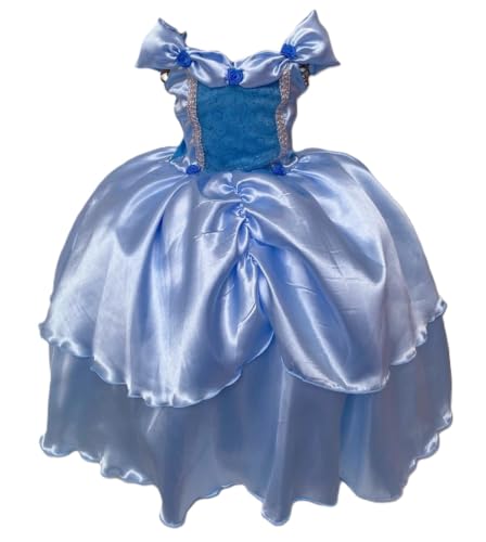 Fantasia Luxo Infantil Princesa Cinderela/Frozen (P (3-4 ANOS))