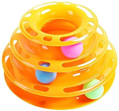 RvPaws 3 Level Towers Tracks Roller with Colorful Ball Interactive Kitten Fun Mental Physical Exercise Puzzle Cat Toys for Lovely Pets (B09J29QV4W) Amazon Price History, Amazon Price Tracker