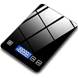 Báscula de cocina digital, Báscula de cocina grande HOMEVER de 15 kg con panel LCD retroiluminado de 9 * 6,3 pulgadas, 1 g de alta precisión, función de tara, fácil de leer y usar, 2 baterías, negro