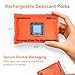 FAMILIFE 100g Rechargeable Desiccant Packs of 6, Reusable Dehumidifier Bags Color Indicating Silica Gel Packets Small Portable Moisture Absorbers for Storage Bins Car Closet Gun Safe Electronics