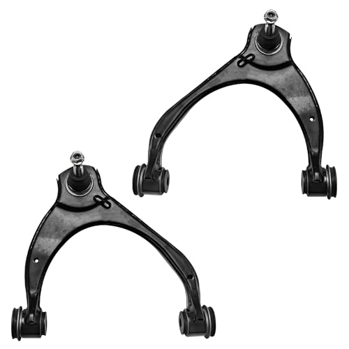 Image of Detroit Axle - 8pc Front End Kit for 2014-2018 Chevy Silverado 1500 GMC Sierra 1500, Yukon XL Tahoe Suburban Escalade ESV, 4 Upper Lower Control Arms with Ball Joint 2 Outer Tie Rods 2 Sway Bars