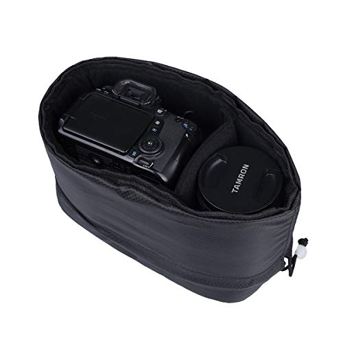 Jakago Shockproof Camera Insert Bag For Slr Dslr Mirrorless Camera Lens Flash Light Accessories Camera Pouch With Adjustable Dividers For Canon Nikon Sony Water Resistant Camera Inner Case(Black) #TOP1