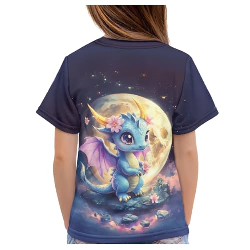 Image of Kids Graphic T-Shirt Boys Girls Novelty Tees Top Short Sleeve Shirts Summer Blouses 3-16