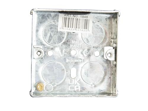 Single/One Gang Metal Back Box 16mm deep Steel Box for Electric Light Switches