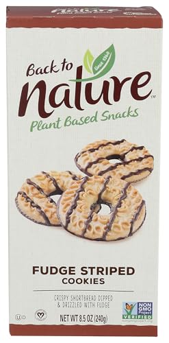 Back to Nature Cookies, Fudge Striped, 8.5 Ounce