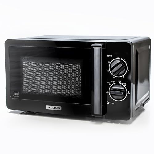 STATUS Oakland Microwave Oven, 700W Black Manual Microwave with 20L Capacity, 5 Power Levels, 30 Minute Timer, Compact Freestanding Worktop Appliance, (OAKLAND1PKB)