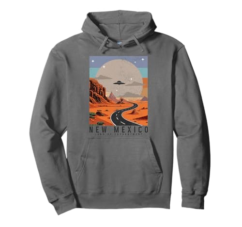 New Mexico Das Land der Verzauberung UFO Vintage Roswell Pullover Hoodie für 32,99 EUR bei amazon.de Bild: New Mexico Das Land der Verzauberung UFO Vintage Roswell Pullover Hoodie für 32,99 EUR bei amazon.de
