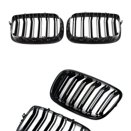 Calandre avant pour BMW X5 X6 E70 2007-2014 à double lamelles - 3