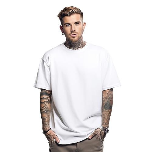 3 Camisas Masculina Largas Oversized Larga Grande Plus Size cor; Branco Tamanho:G
