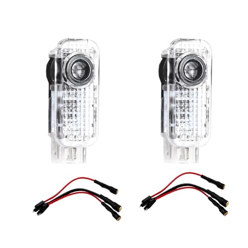 YananAC Lot de 2 éclairages de porte avec logo pour Audi A1 A2 A3 A4 A5 A6 A7 A8 Q2 Q3 Q5 Q7 2008-2024