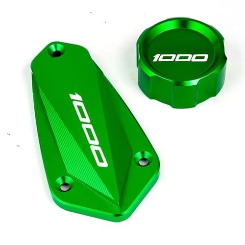 Tapa de depósito de frenos para Kawasaki Z1000 2011-2019, kit verde de 2 piezas delantero y trasero