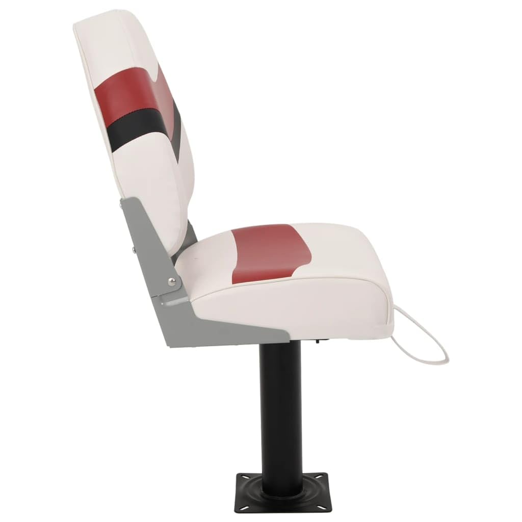 Set di 2 sedili per barca pieghevoli con schienale alto, cerniere in alluminio, materiale PVC PU, 44 x 38 x 55 cm, portata fino a 100 kg, adatto per yacht catamarano, barca a vela, tempo