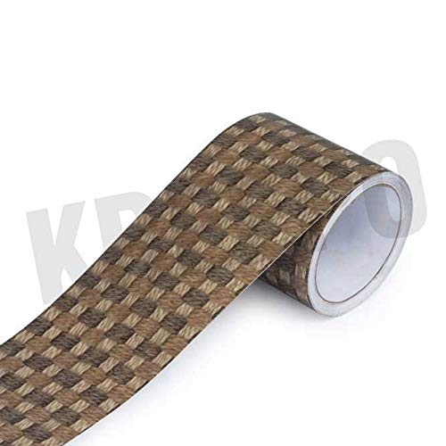 Image of KREEPO Waterproof Waist Line Wall Sticker Self Adhesive Baseboard Wallpaper Border Roll Decals Home Decor Film (Size 4Inch x 30m) (Wood-15)