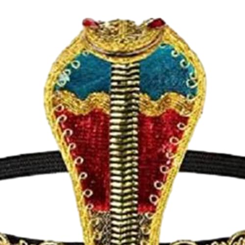 Qianly 2 Acessórios de Fantasia Egípcia Feminina em Formato de Faixa de Cabeça Vestido Extravagante