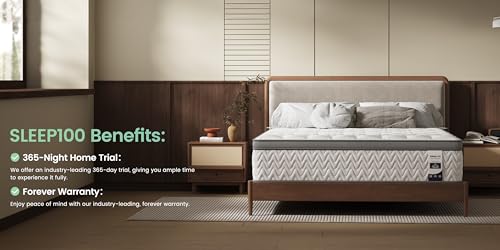 Queen Mattress 14 Inch, 5-Zone Deep Sleep Firm Mattress with Extra Lumbar & Shoulder Support, Hotel Collection Hybrid Mattresses Pain Relief, Fiberglass Free & No Odor, 365 Night Trial