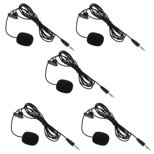 MAGICLULU 5 Stück Teiliges Mikrofon Professionelles Ansteckmikrofon für Smartphone Klarer Klang für Interviews Live Streaming Leichtes Kompaktes Design Vielseitig Einsetzbar