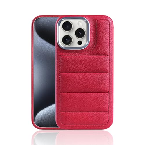 Évitez les rayures caméra sur iPhone 14 Plus grâce à cet étui en cuir PU rouge