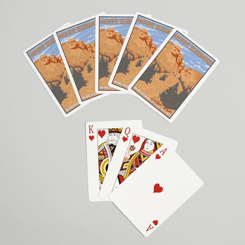Lantern Press Mt Rushmore Memorial, Juego de 52 Cartas miniatura 7