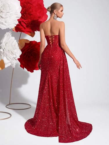 Cocktail Evening Gowns Formal Dresses for Women Sequin Tulle Wedding Guest Party Sexy Off Shoulder Floor Length Prom Dress3