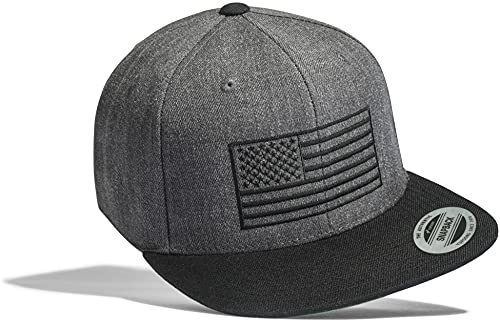 Casquette: Stars & Stripes - Flexfit Classic Snapback Basecap - Bonnet Képi Cap Toque Cadeau Drapeau USA Biker Rock Chopper États-Unis United States Amérique Army Star Spangled (One Size) Cover