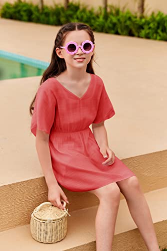 Image of Fommykin Girls Swimwear Cover Ups Kids Beach Bathing Suit Coverups Cute Sweet Bikini Swimsuit Tunic Dress