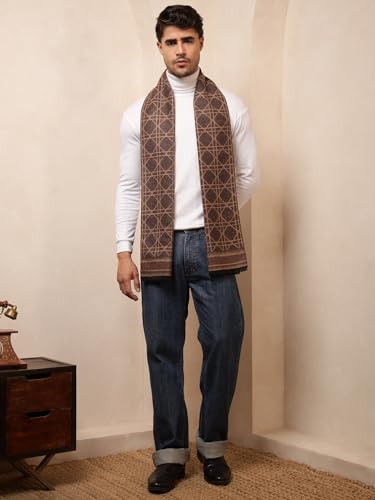 Image of Ravaiyaa - Attitude is everything Men's Reversible Stripe Pattern Winter Wool Scarf, Muffler 72 inchx12 inch Inch