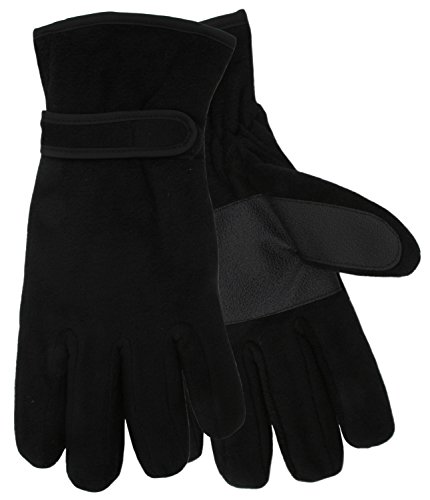 Thermal Gloves Men's Fleece Thinsulate Lined Gloves With Palm Grip Large - X-Large Black
