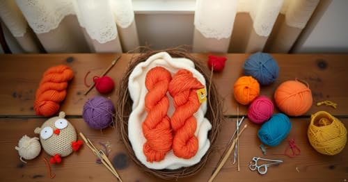 Image of M.G ENTERPRISE Brilon Salmon (200 gm) Wool Hank Hand Knitting Wool /Art Craft Soft Fingering Crochet Hook Yarn, Needle Knitting Yarn Thread Dyed