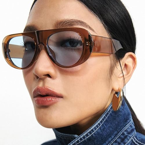 Retro Women Sunglasses Fashion Candy Color Uv400 Men Trending Wide Legs2