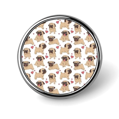 バッジ 円形 徽章 面白い パグ 犬柄 缶バッジ 胸章 ピンバッチ ボタンブローチ 25mm おしゃれ ネクタイピン コレクション バッグ飾 帽子 胸飾り かばん掛け 工芸品 取付簡単 男女兼用 プレゼント