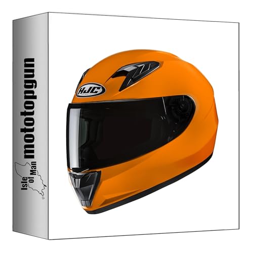Casque moto intégral HJC Y10 orange taille M équipement motard