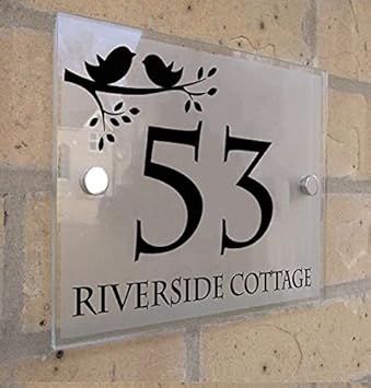 BIRD'S MIND Customised Personalised Acrylic Name Board Plates Home Outdoor Family Home Office Outside Decor House Door Bungalow (15 Inch X 12 Inch)