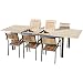 Produktbild ASS Gartengarnitur Edelstahl Teak Set: Ausziehtisch 200-280x100 cm + 6 Teak Sessel A-Grade Teak Holz Serie Kuba Gastroqualität