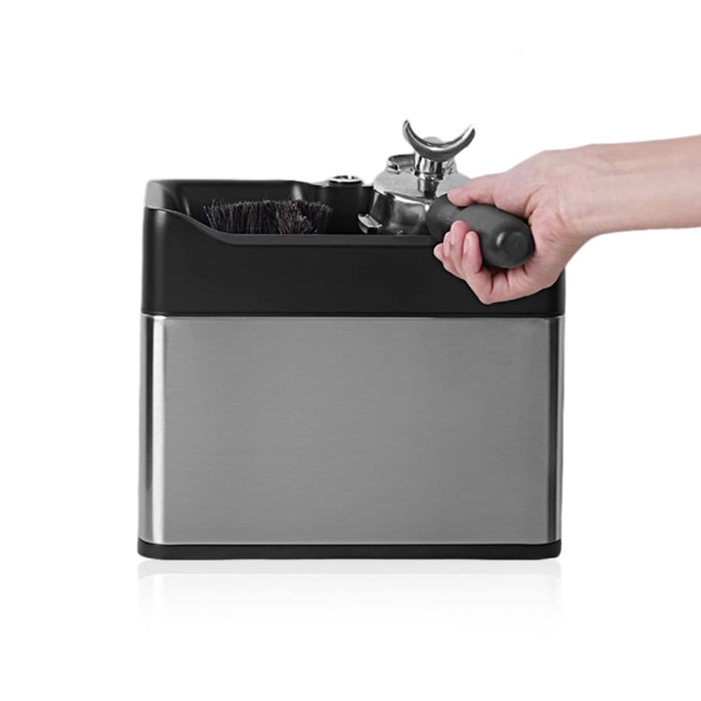 Automatyczny elektryczny uchwyt filtra do uchwytu ekspresu do kawy - ze szczotką i środkiem do czyszczenia kurzu - Maszyna do czyszczenia - 58 mm komercyjna kawa
