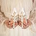 LUXINYU Women Pointed Toe Heels Elegant Satin Stiletto Fashion Metal Flower Rhinestone Wedding Dress Shoes Ladies Evening Party Pumps,White 7