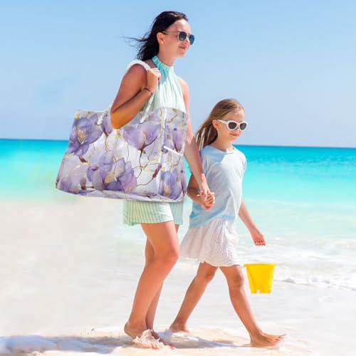 Image of senya Large Beach Bags Totes Swim Canvas Tote Shoulder Bag Water Resistant Bags for Gym Travel Daily