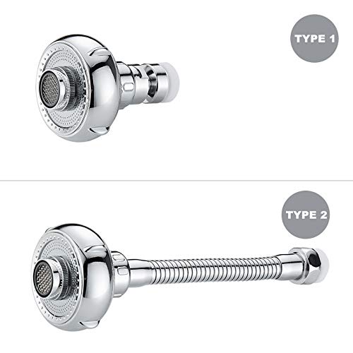 Torneira de torneira giratória 360 ° Extender torneira de água à prova de respingos Pulverizador de