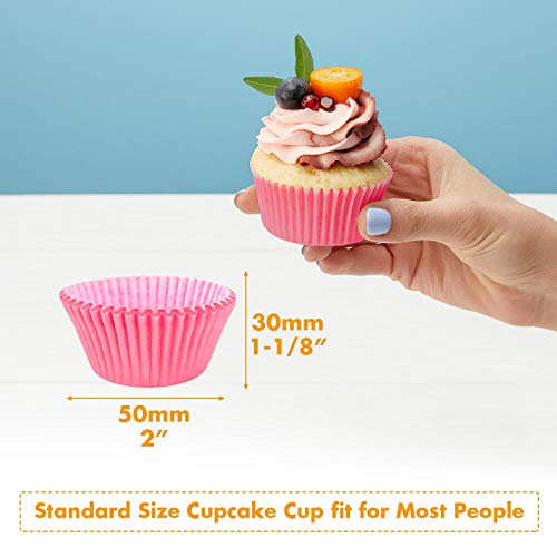 Selizo 600 Pcs Cupcake Liners Cupcake Wrappers Cupcake Paper Baking Cups For Cake Balls, Muffins, Cupcakes And Candies, Assorted Bright Colors #TOP3