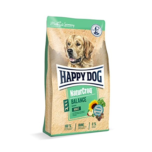 Happy Dog 60522 NaturCroq Balance – sucha karma z rodzimymi ziołami dla dorosłych psów – zawartość 4 kg