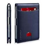 Picture of RUNBOX Slim Money Clip Wallets for Men RFID Blocking 11 Card Holder Minimalist Small Leather Bifold Men's Front Pocket Wallet Gift Box